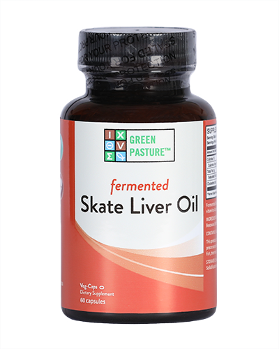 Fermented Skate Liver Oil in capsules is a Green Pasture product that is available in Australia.  If you are interested read about this in the product details and listen to the videos on this product.