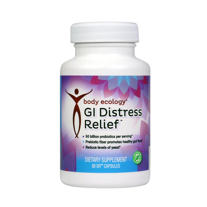 GI Distress Relief™ is Body Ecology’s key to high-quality, live probiotic products. Probiotics are live bacteria and yeasts that are proven to support a healthy digestive system