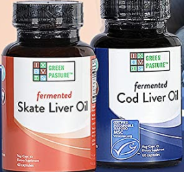 Fermented Cod Liver Oil and Skate Liver Oil Capsules from Green Pasture in AUstralia Nourishing Ecology 0404561880