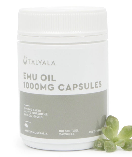 Emu Oil Capsules | Talyala Pure Authentic Emu Farm Oil   - 100 capsules
