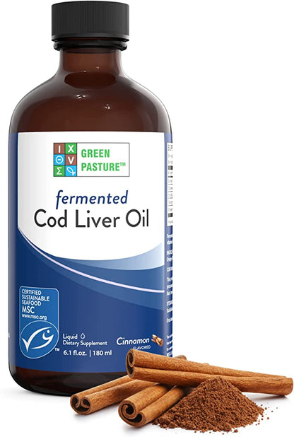 Green Pasture Blue Ice Fermented Cod Liver Oil Australia Liquid Cinnamon Tingle 180ml - Nourishing Ecology