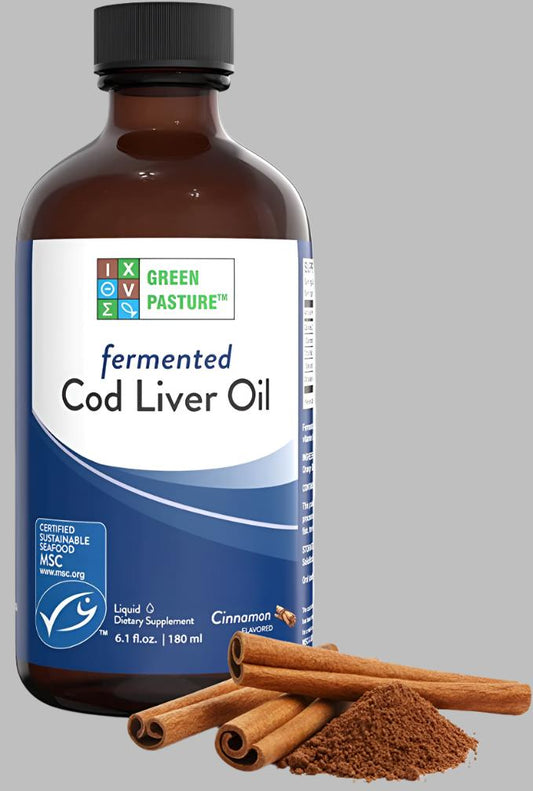 Green Pasture Blue Ice Fermented Cod Liver Oil Australia Liquid Cinnamon Tingle 180ml - Nourishing Ecology