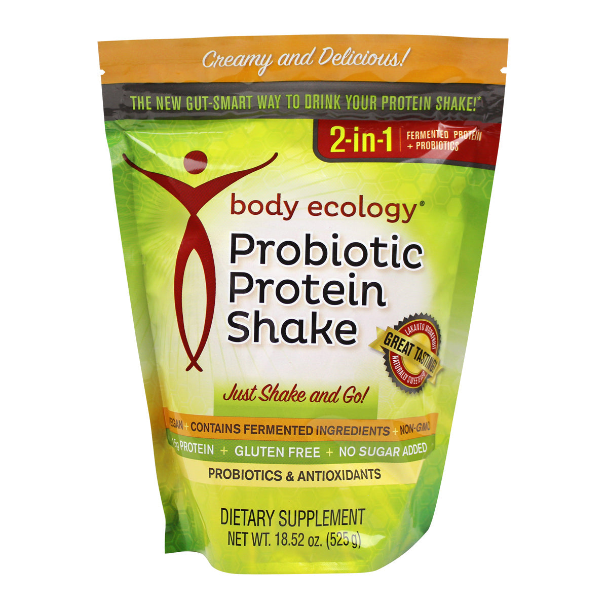 Body Ecology probiotic protein shake fermented protein and probiotics gluten free antioxidants best seller best tasting naturally sweetened gut friendly gut healing autoimmune autism adhd add