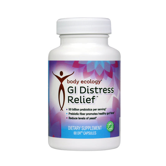 GI Distress Relief™ is Body Ecology’s key to high-quality, live probiotic products. Probiotics are live bacteria and yeasts that are proven to support a healthy digestive system