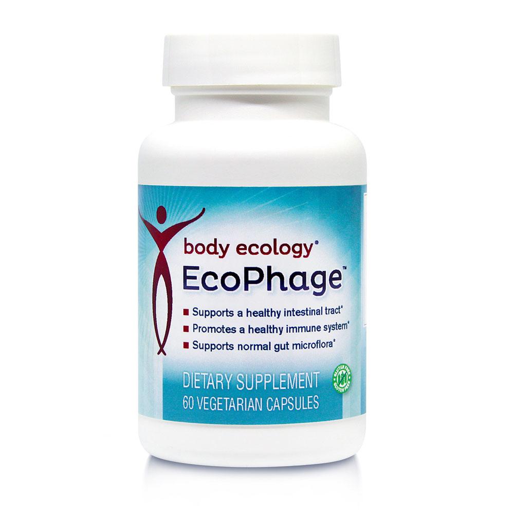 Body Ecology EcoPhage supports a healthy intestinal track, immune system, normal gut microflora,  SIBO or digestive disorders