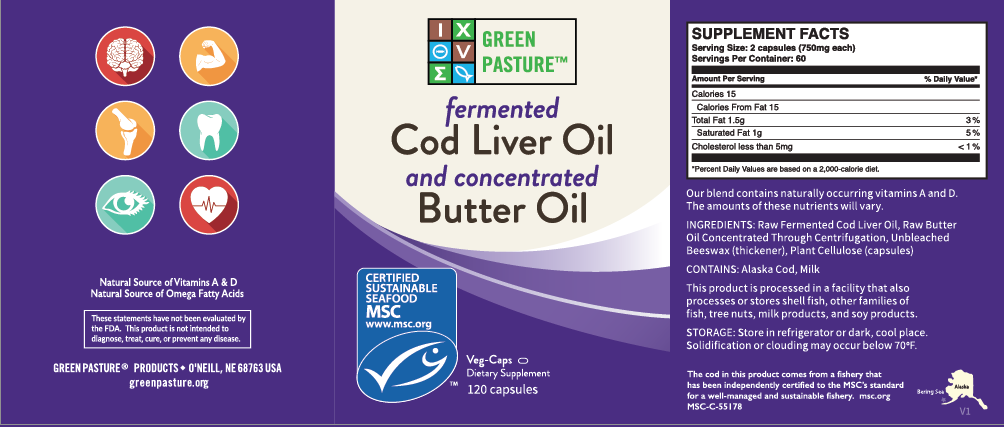 Green Pasture fermented cod liver oil and concentrated butter Oil royal capsules weston a price gpa