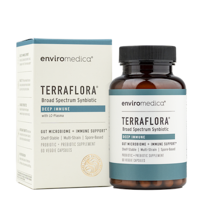 Terraflora Environmedica  deep immune spore based probiotic prebiotic no refrigeration needed targeted immune support ANTIOXIDANT BENEFITS available from Nourishing Ecology Australia