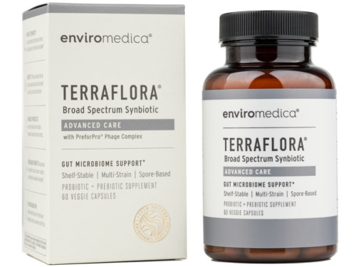 Terraflora Probiotic Advanced Care Broad Spectrum Synbiotic Australia  comes in a lovely cardboard box and is inclusive of instructions detailed how to use  this product available from Nourishing Ecology Australia